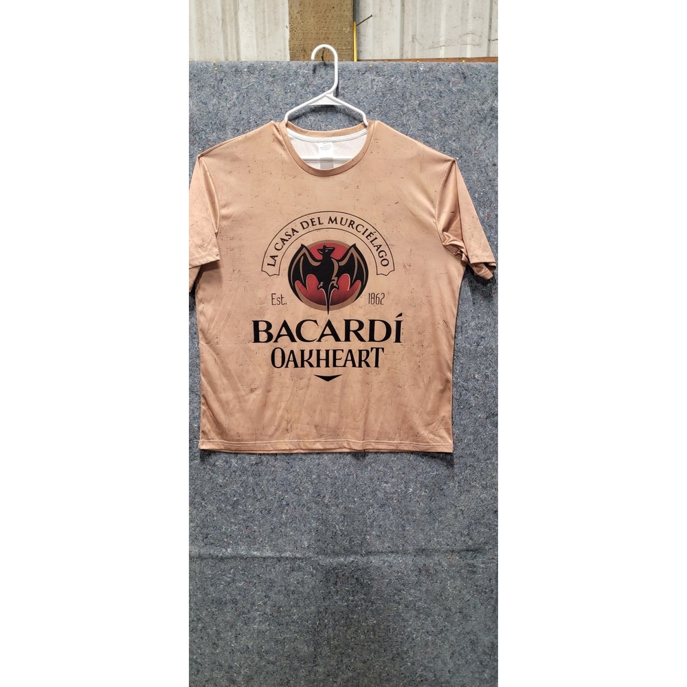 Bacardi Run‎ Gold Short Sleeve Promotional Gold Oakheart Short Sleeve  Size 2XL